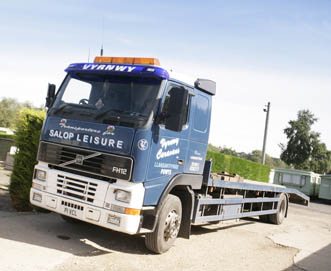 Vyrnwy Holiday Home Caravan Transport Lorry